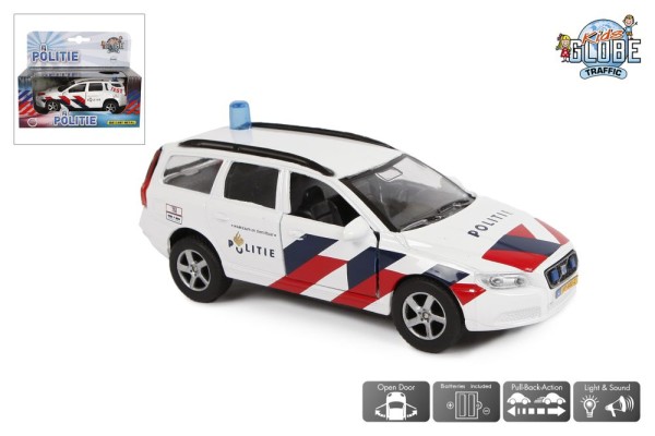 VM510628 Mașină de poliție Volvo V70 cu lumini și sunete, 13 cm